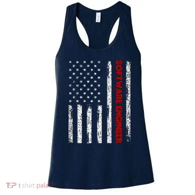 Software Engineer USA Flag Women's Tank Top