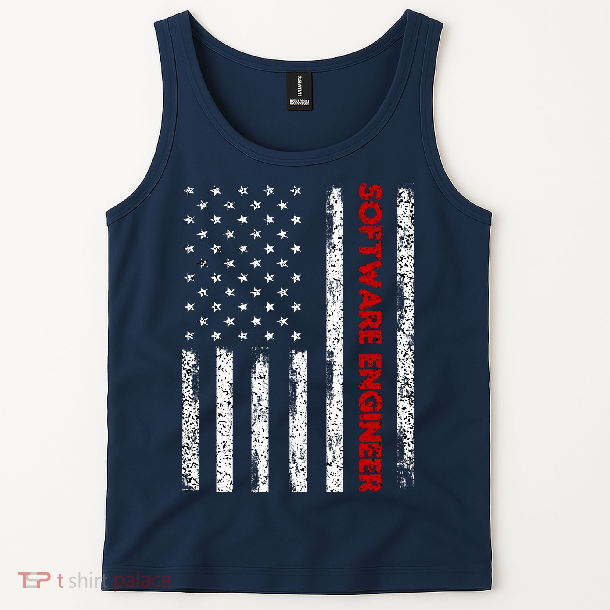 Software Engineer USA Flag Tank Top