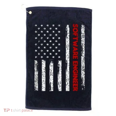 Software Engineer USA Flag Golf Towel