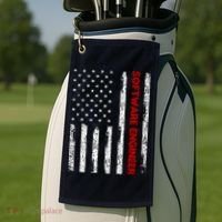 Software Engineer USA Flag Golf Towel thumb 2