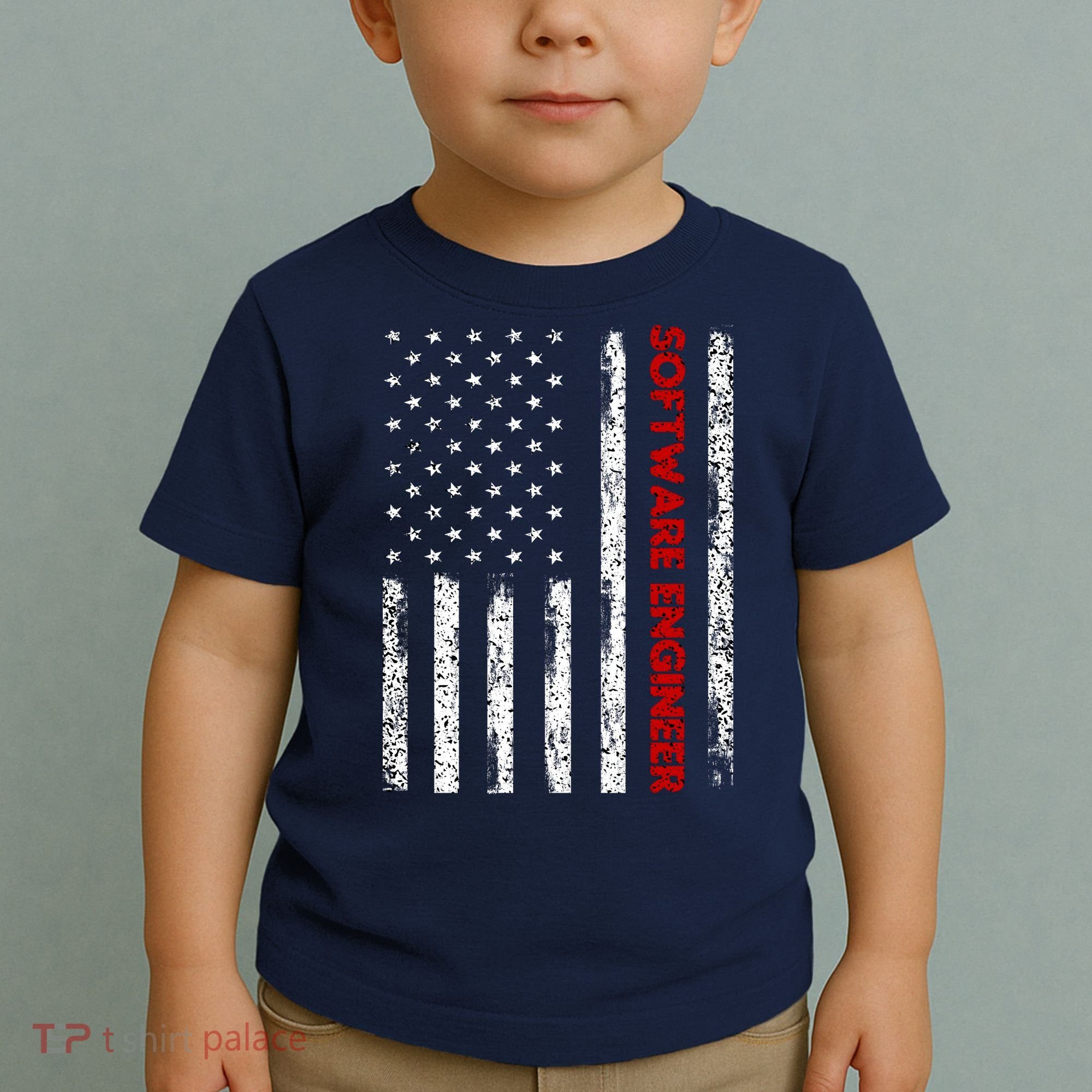 Software Engineer USA Flag Toddler T-Shirt