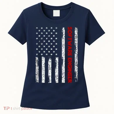 Software Engineer USA Flag Women's T-Shirt