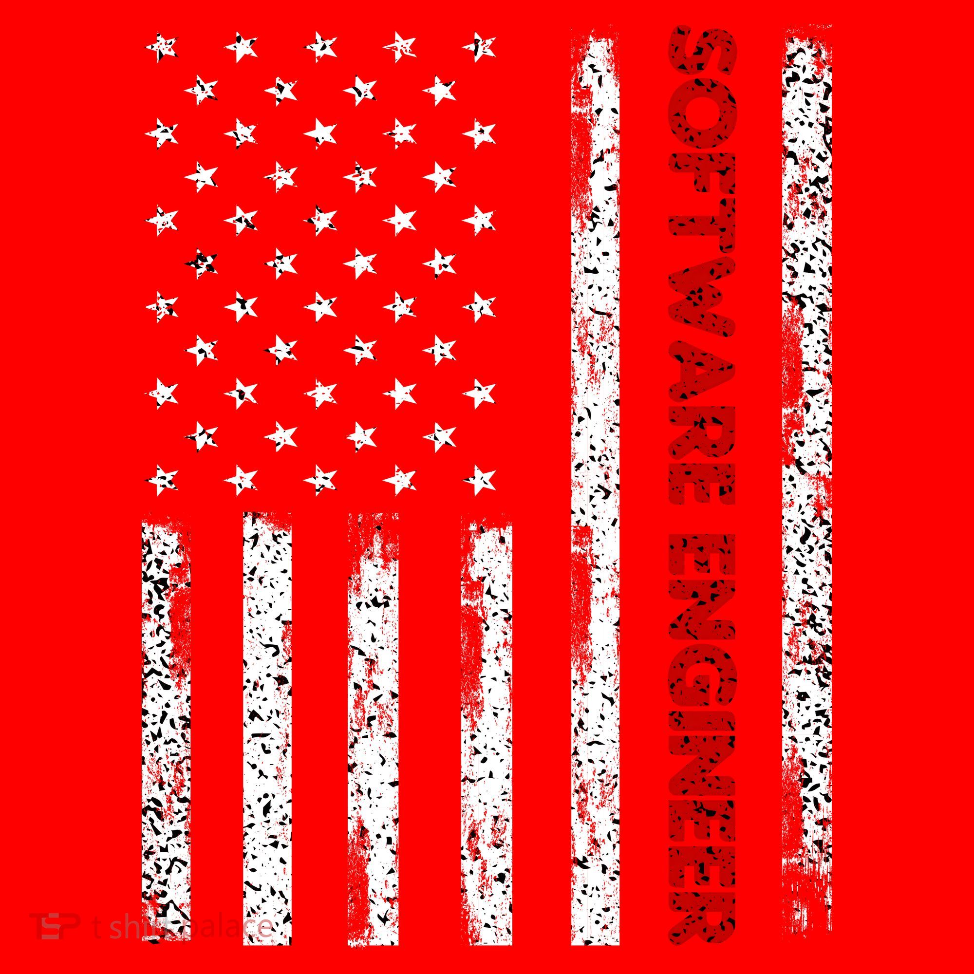 Software Engineer USA Flag Santa Hat