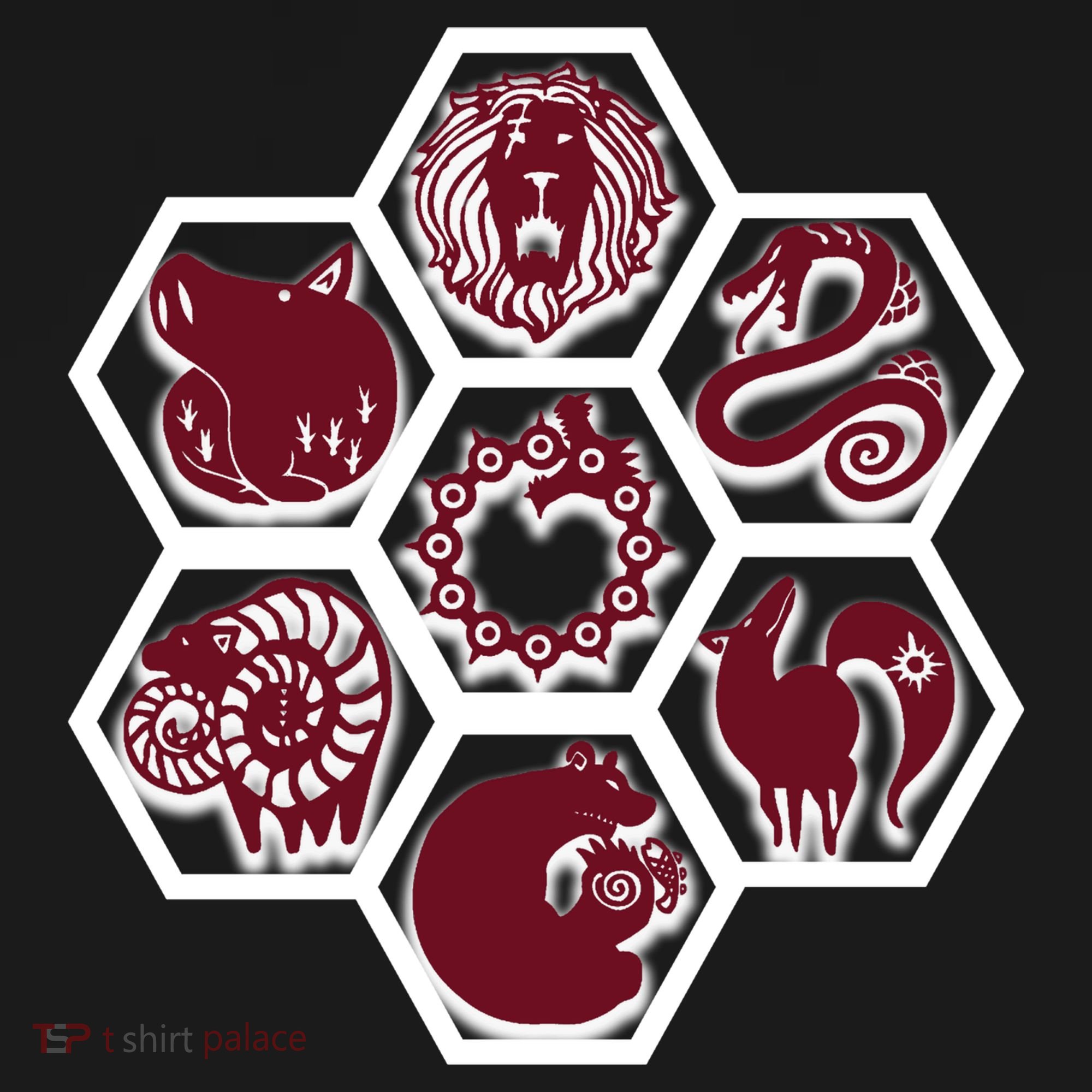 Seven Deadly Sins Emblems Button