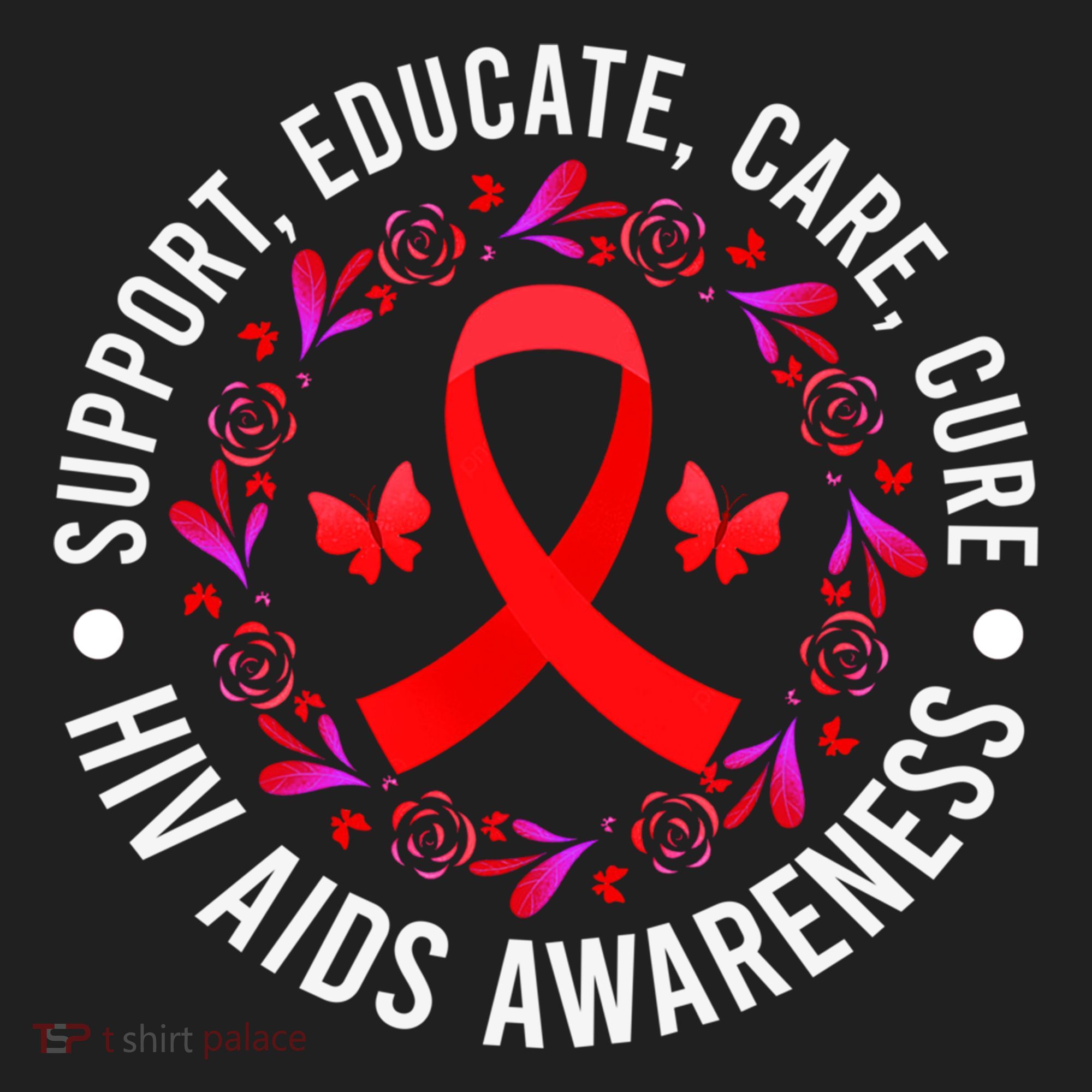 Support Educate World Aids Day Hiv/aids Awareness Red Ribbon Gift Beanie