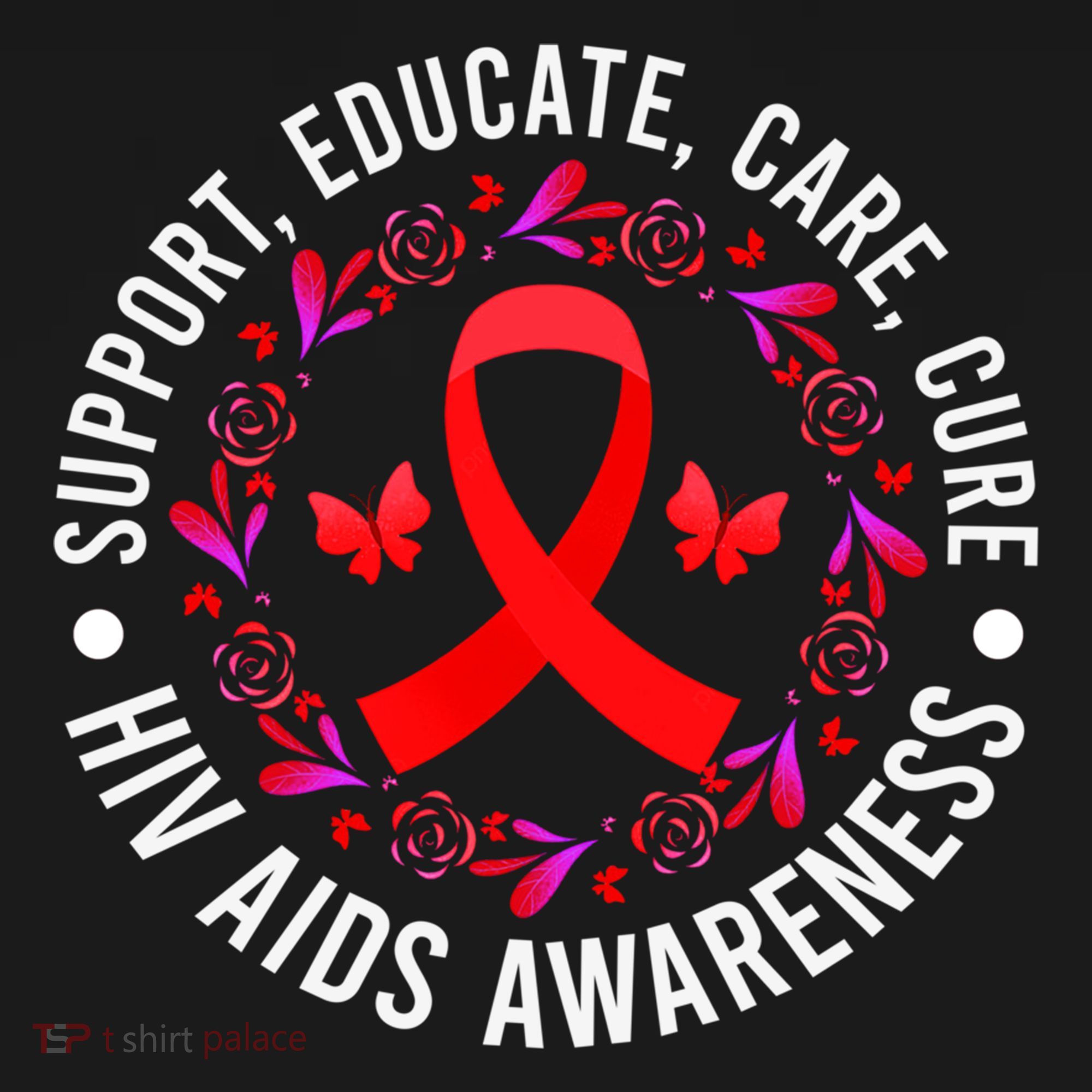 Support Educate World Aids Day Hiv/aids Awareness Red Ribbon Gift Women's Hoodie