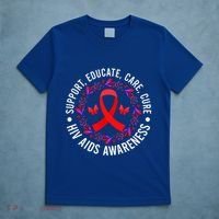 Support Educate World Aids Day Hiv/aids Awareness Red Ribbon Gift T-Shirt thumb 5