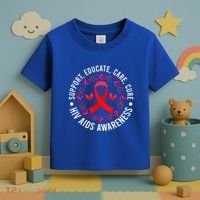 Support Educate World Aids Day Hiv/aids Awareness Red Ribbon Gift Toddler T-Shirt thumb 3