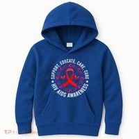 Support Educate World Aids Day Hiv/aids Awareness Red Ribbon Gift Kids Hoodie thumb 0