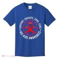 Support Educate World Aids Day Hiv/aids Awareness Red Ribbon Gift Kids T-Shirt thumb 0