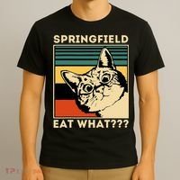 Springfield Eat What TheyRe Eating Dogs Cats Pets Trump T-Shirt thumb 3