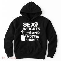Sex Weights Protein Shakes Hoodie thumb 0