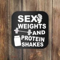 Sex Weights Protein Shakes Coaster thumb 0
