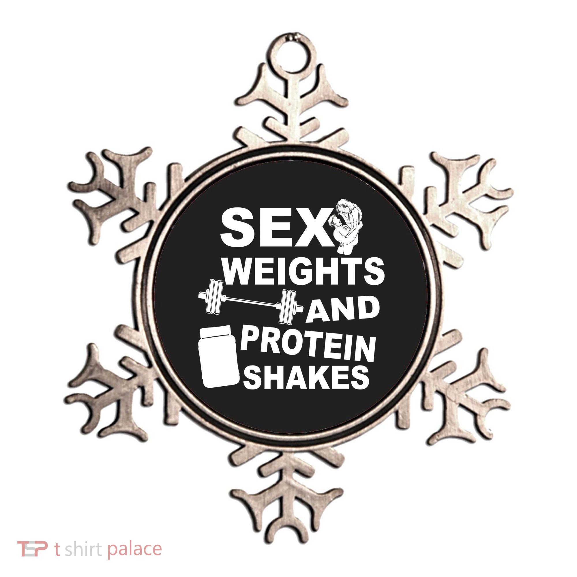 Sex Weights Protein Shakes Ornament