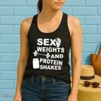 Sex Weights Protein Shakes Women's Tank Top thumb 2