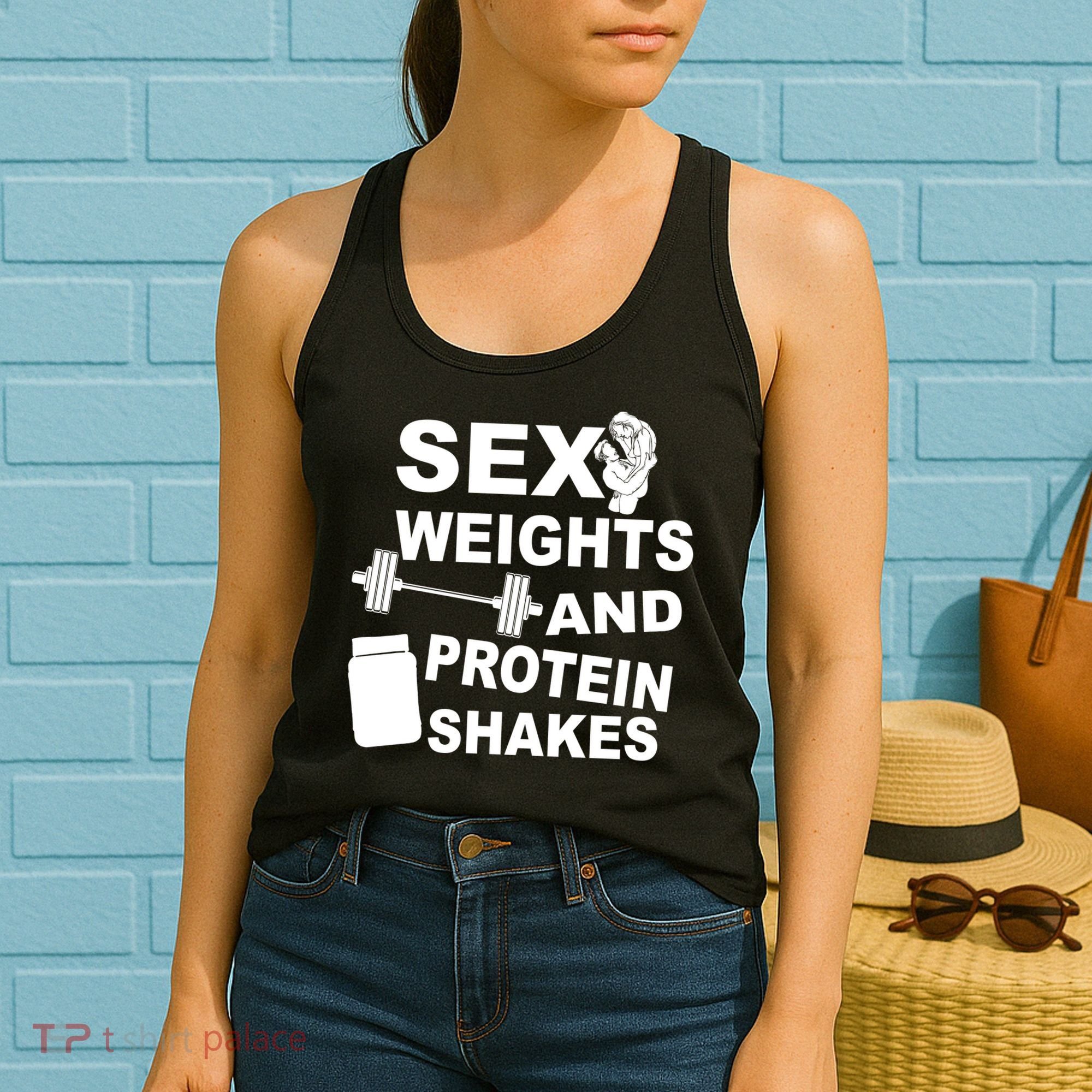 Sex Weights Protein Shakes Women's Tank Top