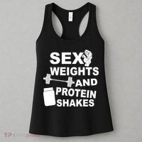 Sex Weights Protein Shakes Women's Tank Top thumb 3