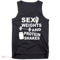 Sex Weights Protein Shakes Tank Top thumb 0