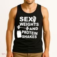 Sex Weights Protein Shakes Tank Top thumb 3