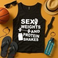 Sex Weights Protein Shakes Tank Top thumb 4