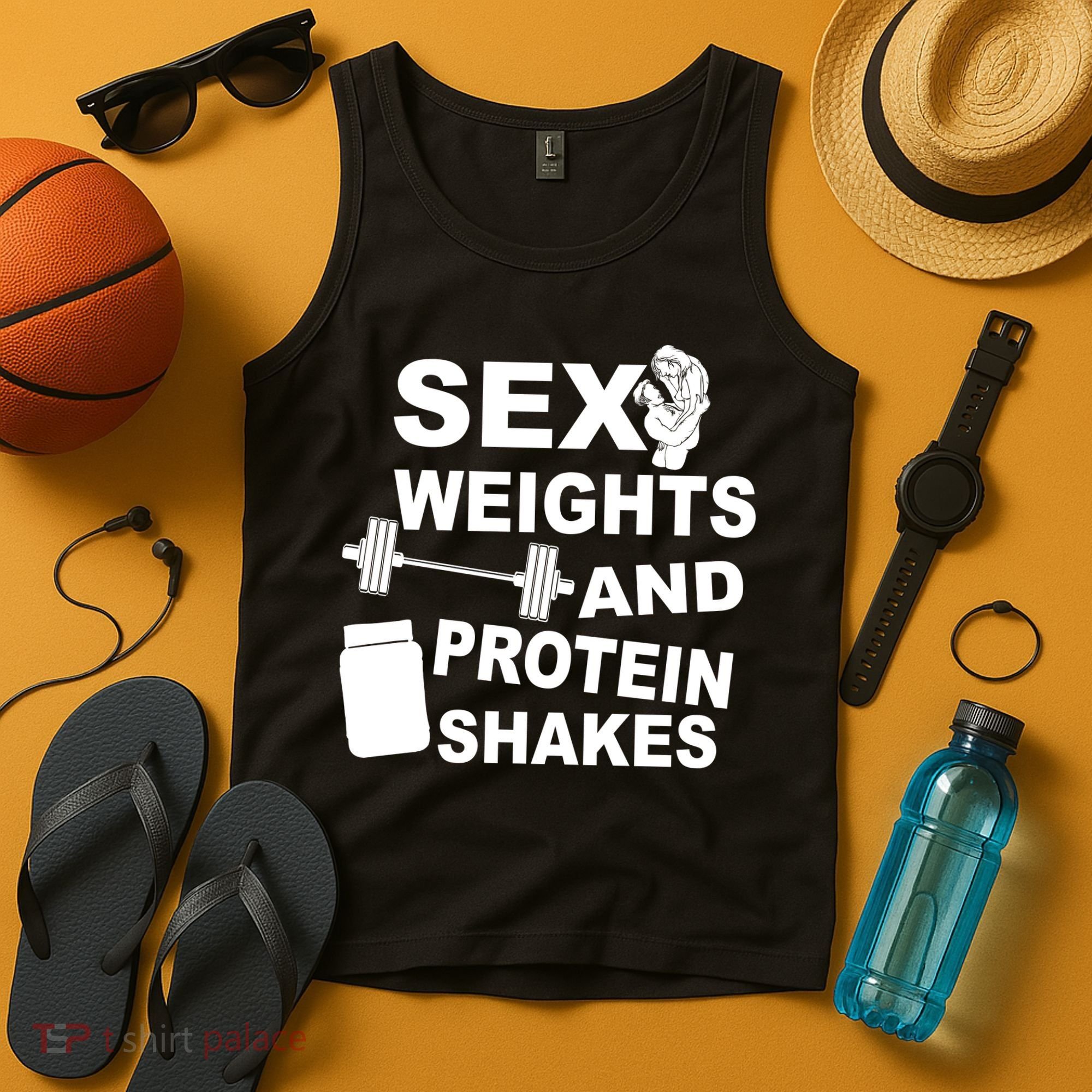 Sex Weights Protein Shakes Tank Top