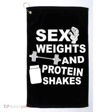Sex Weights Protein Shakes Golf Towel