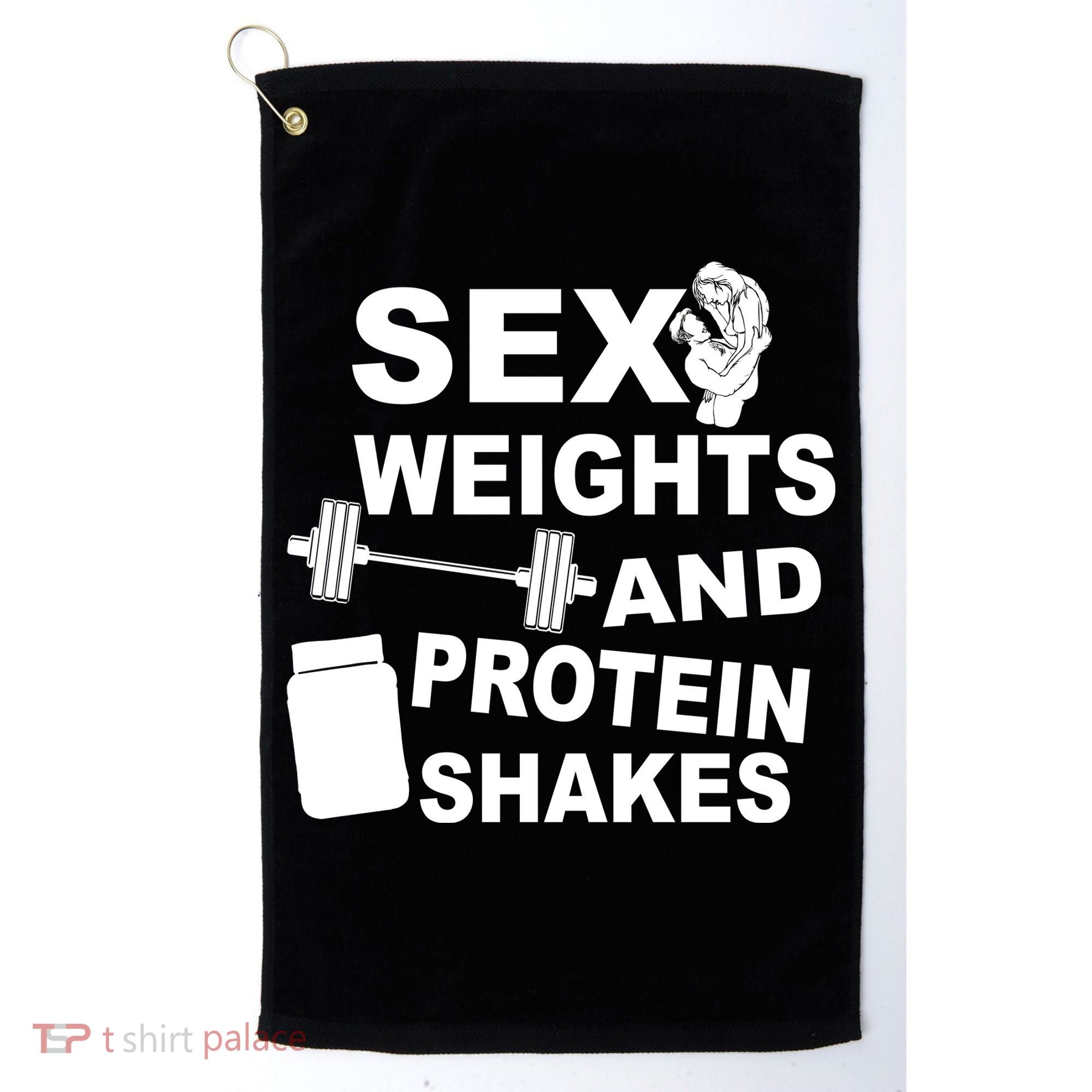 Sex Weights Protein Shakes Golf Towel