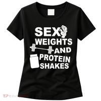 Sex Weights Protein Shakes Women's T-Shirt thumb 0