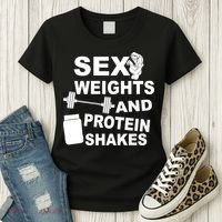 Sex Weights Protein Shakes Women's T-Shirt thumb 3