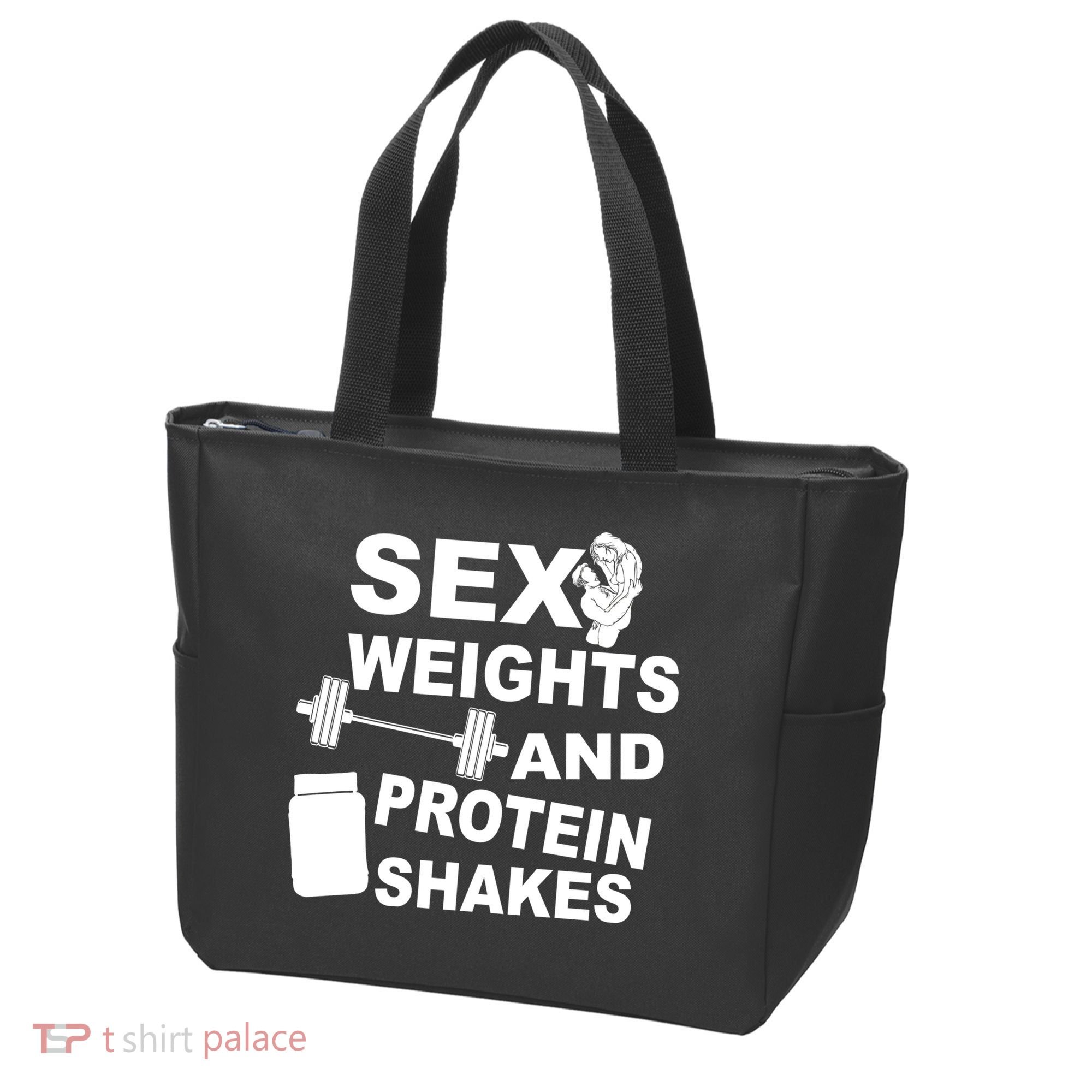 Sex Weights Protein Shakes Tote Bag
