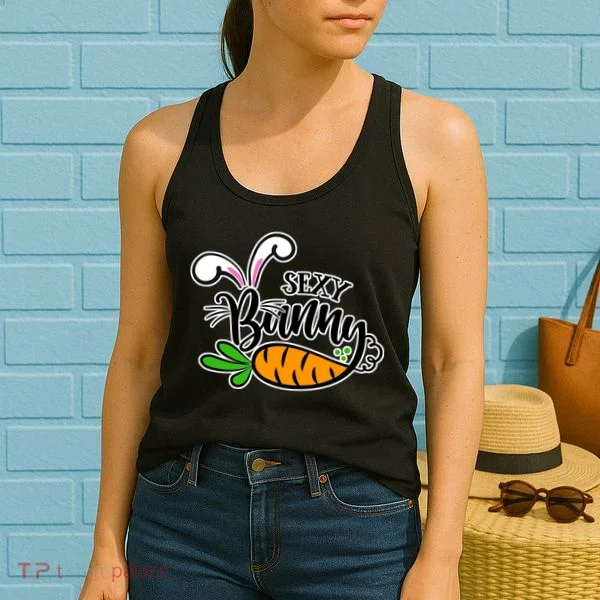 Sexy Bunny Funny Easter Women's Tank Top