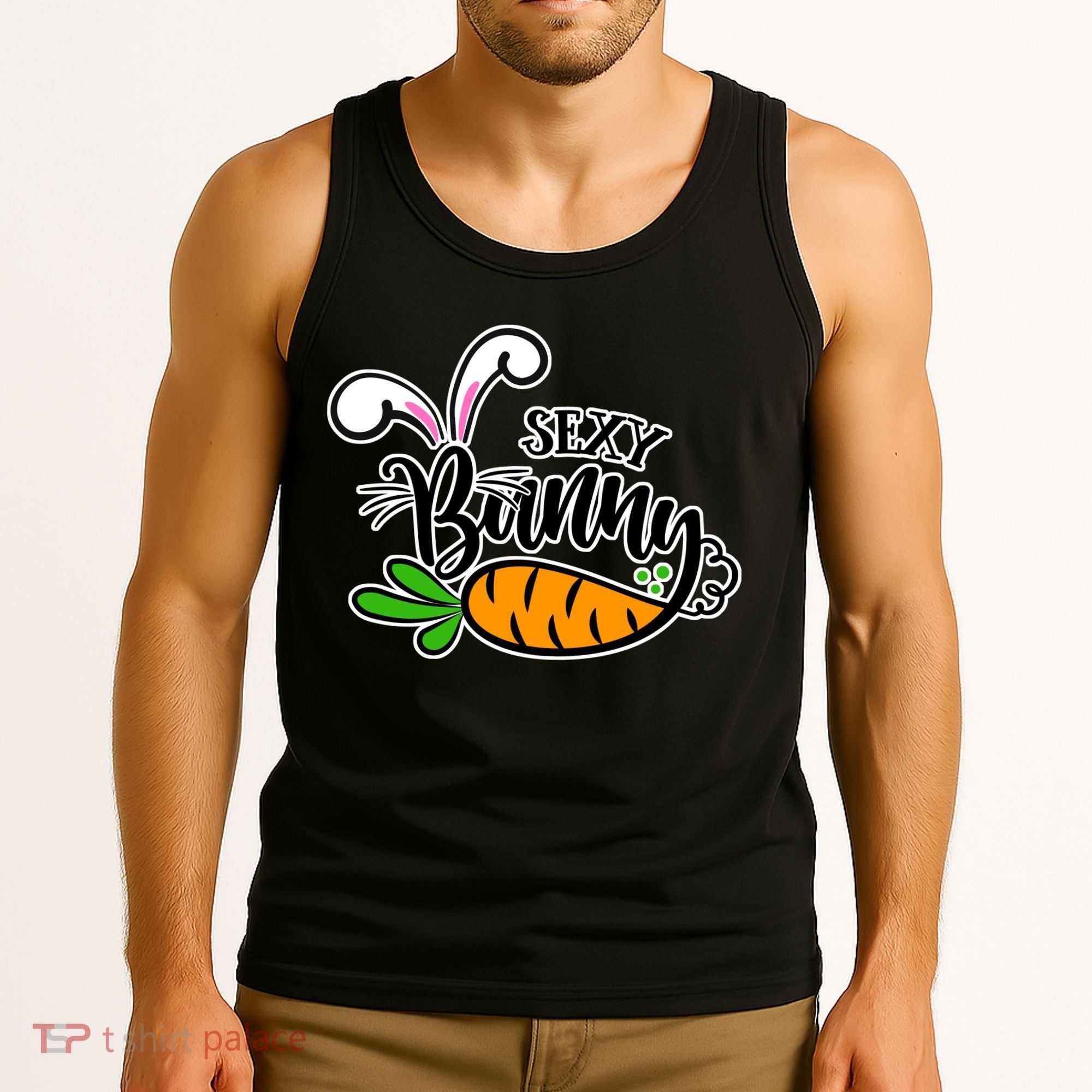 Sexy Bunny Funny Easter Tank Top