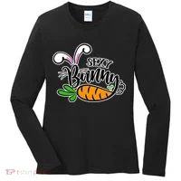 Sexy Bunny Funny Easter Women's Long Sleeve Shirt thumb 0