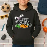 Sexy Bunny Funny Easter Kids Hoodie thumb 2