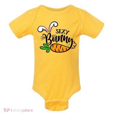 Sexy Bunny Funny Easter Baby Bodysuit
