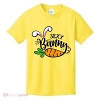 Sexy Bunny Funny Easter Kids T-Shirt thumb 0
