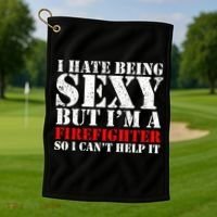 Sexy Firefighter  Golf Towel thumb 1