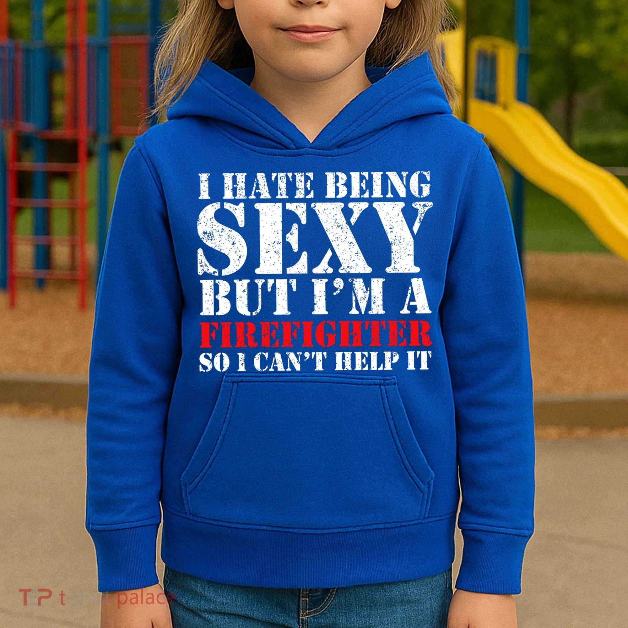 Sexy Firefighter  Kids Hoodie
