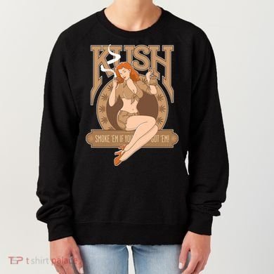 Sexy Lady Kush Smoke Marijuana Women's Sweatshirt