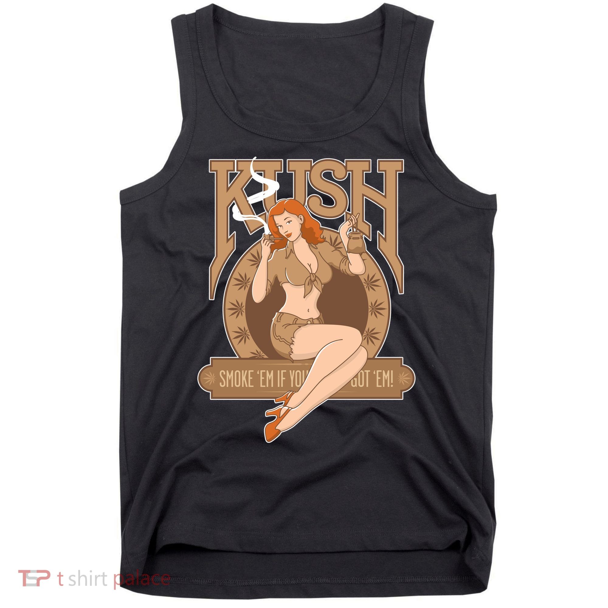 Sexy Lady Kush Smoke Marijuana Tank Top