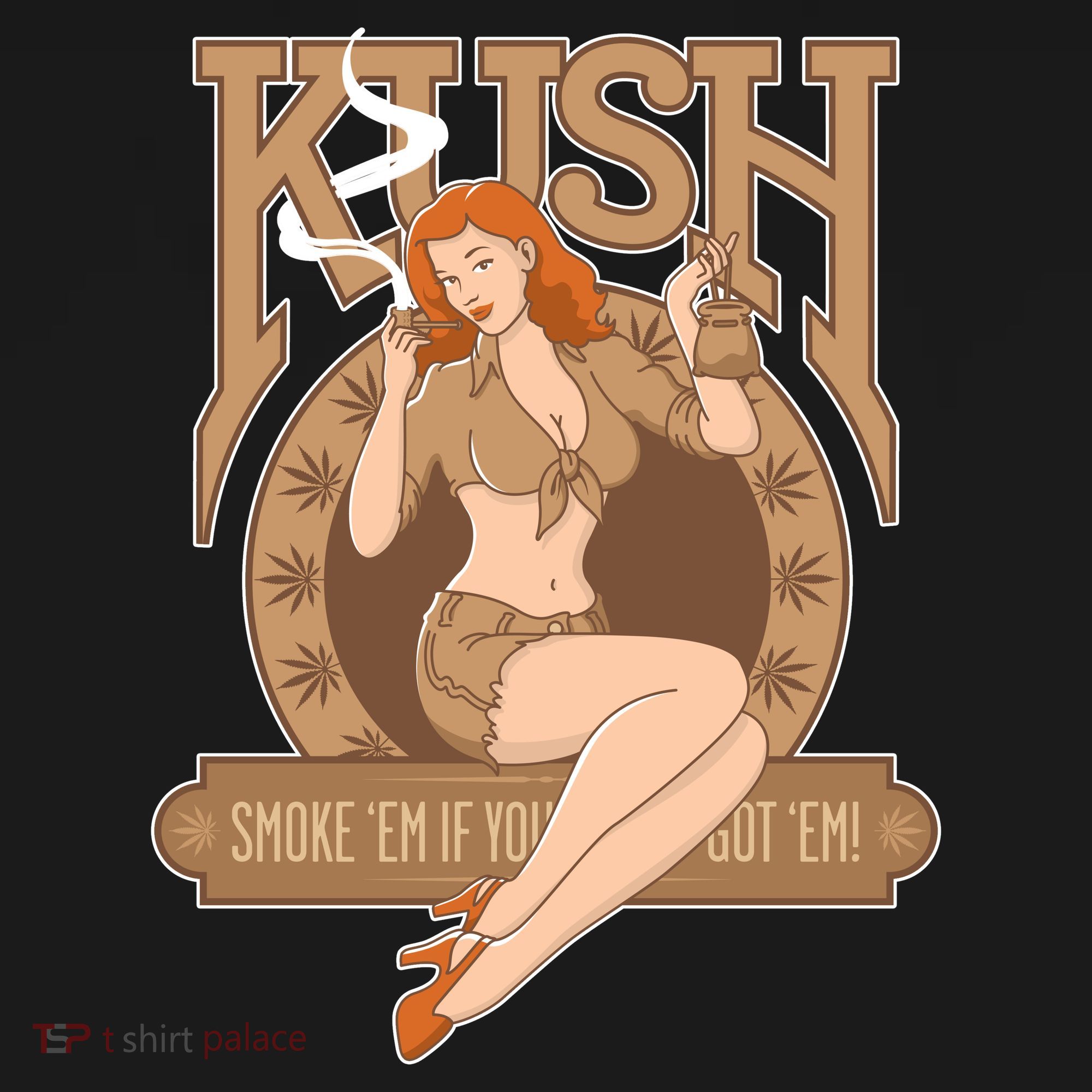 Sexy Lady Kush Smoke Marijuana Tank Top