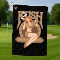 Sexy Lady Kush Smoke Marijuana Golf Towel thumb 1