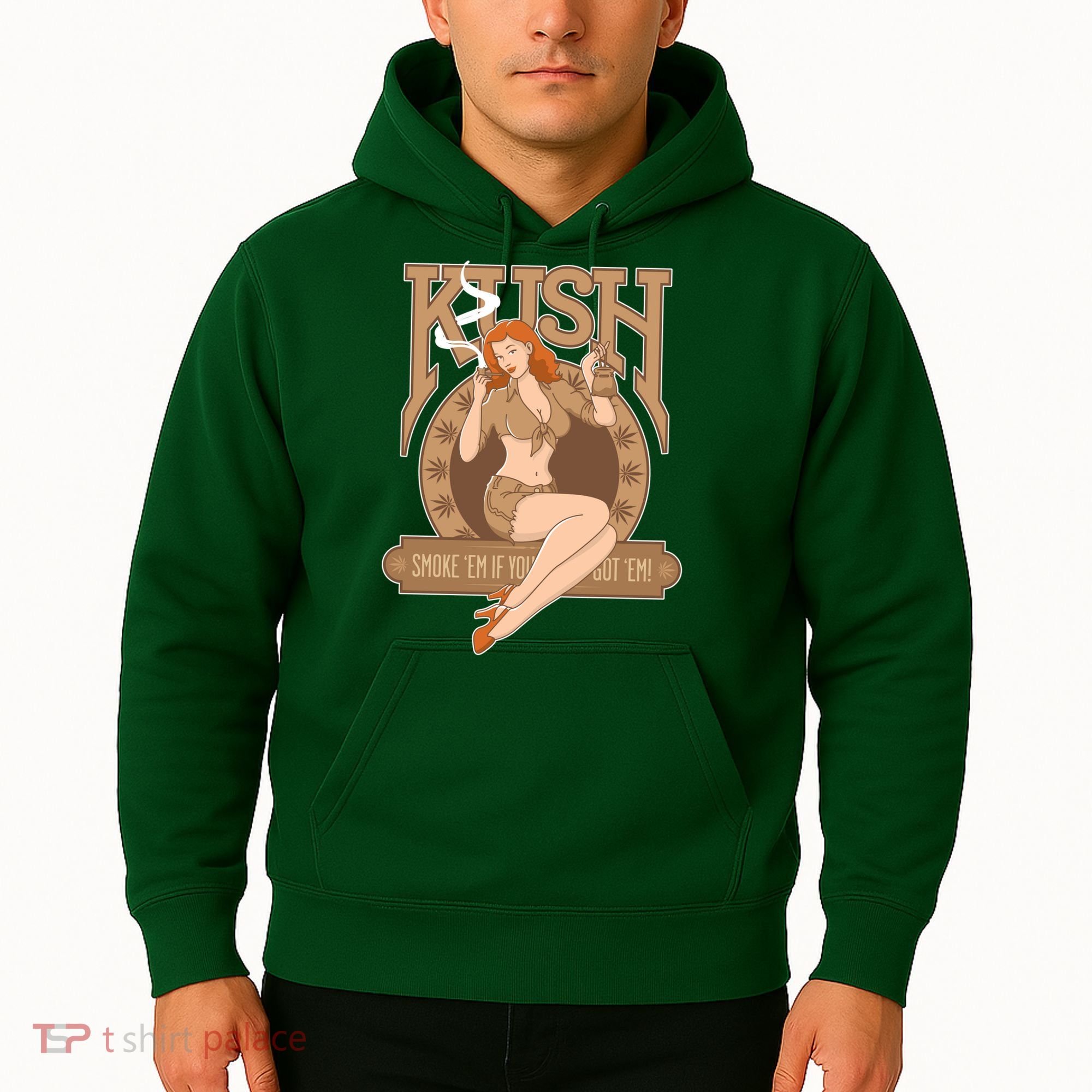 Sexy Lady Kush Smoke Marijuana Hoodie