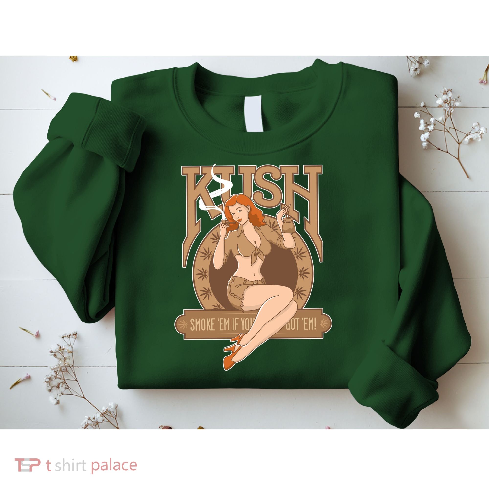 Sexy Lady Kush Smoke Marijuana Sweatshirt