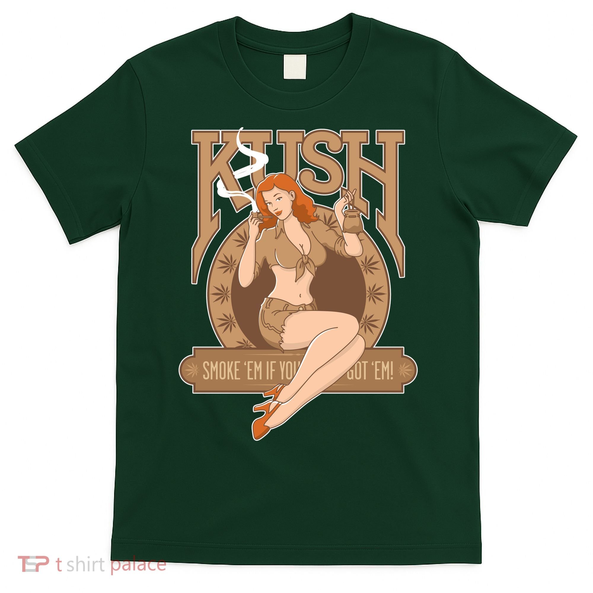 Sexy Lady Kush Smoke Marijuana T-Shirt