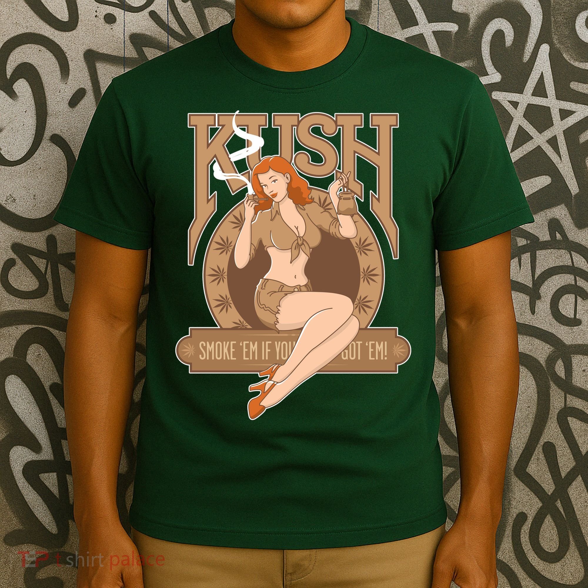 Sexy Lady Kush Smoke Marijuana T-Shirt