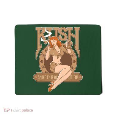 Sexy Lady Kush Smoke Marijuana Mousepad