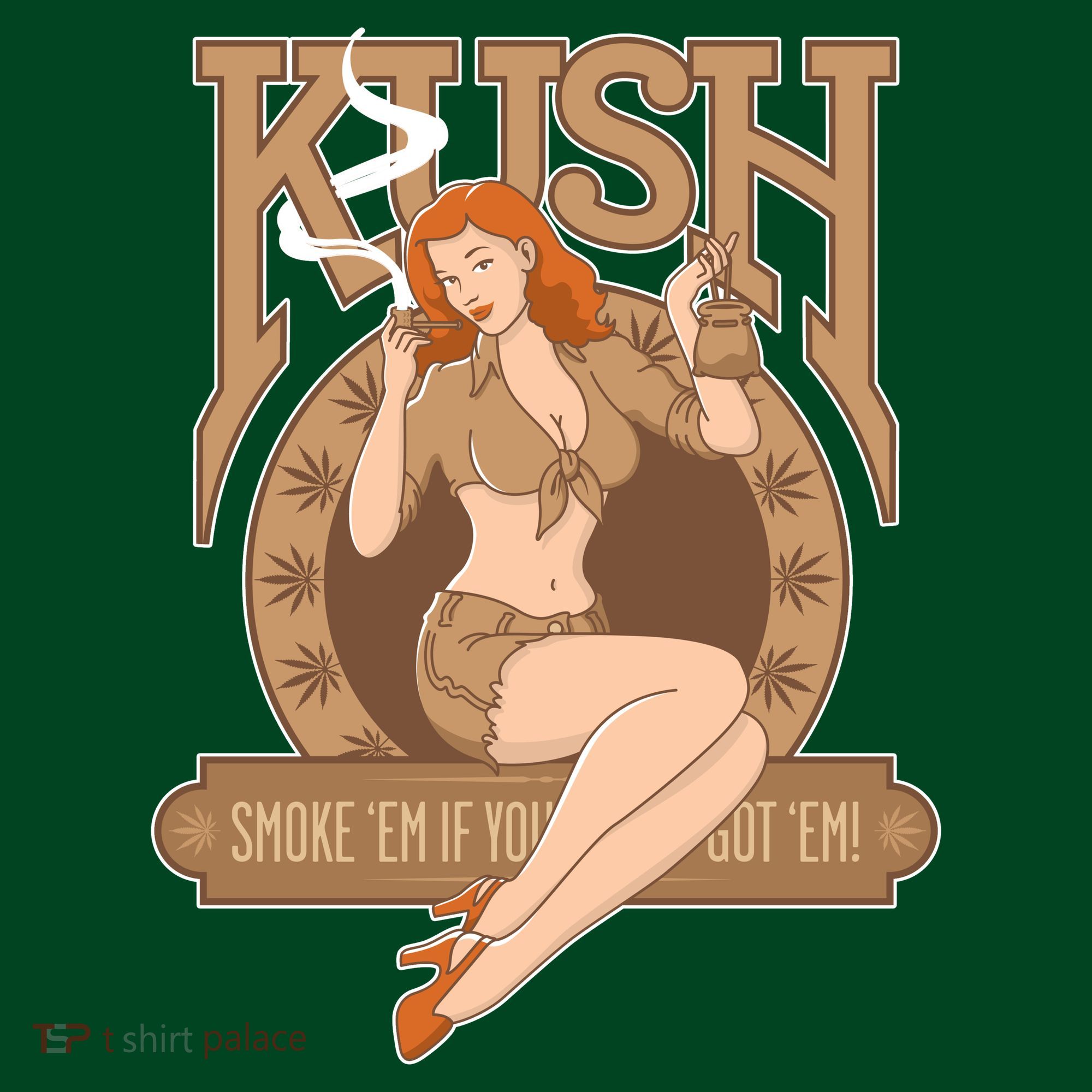 Sexy Lady Kush Smoke Marijuana Mousepad