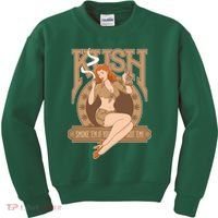 Sexy Lady Kush Smoke Marijuana Kids Sweatshirt thumb 0