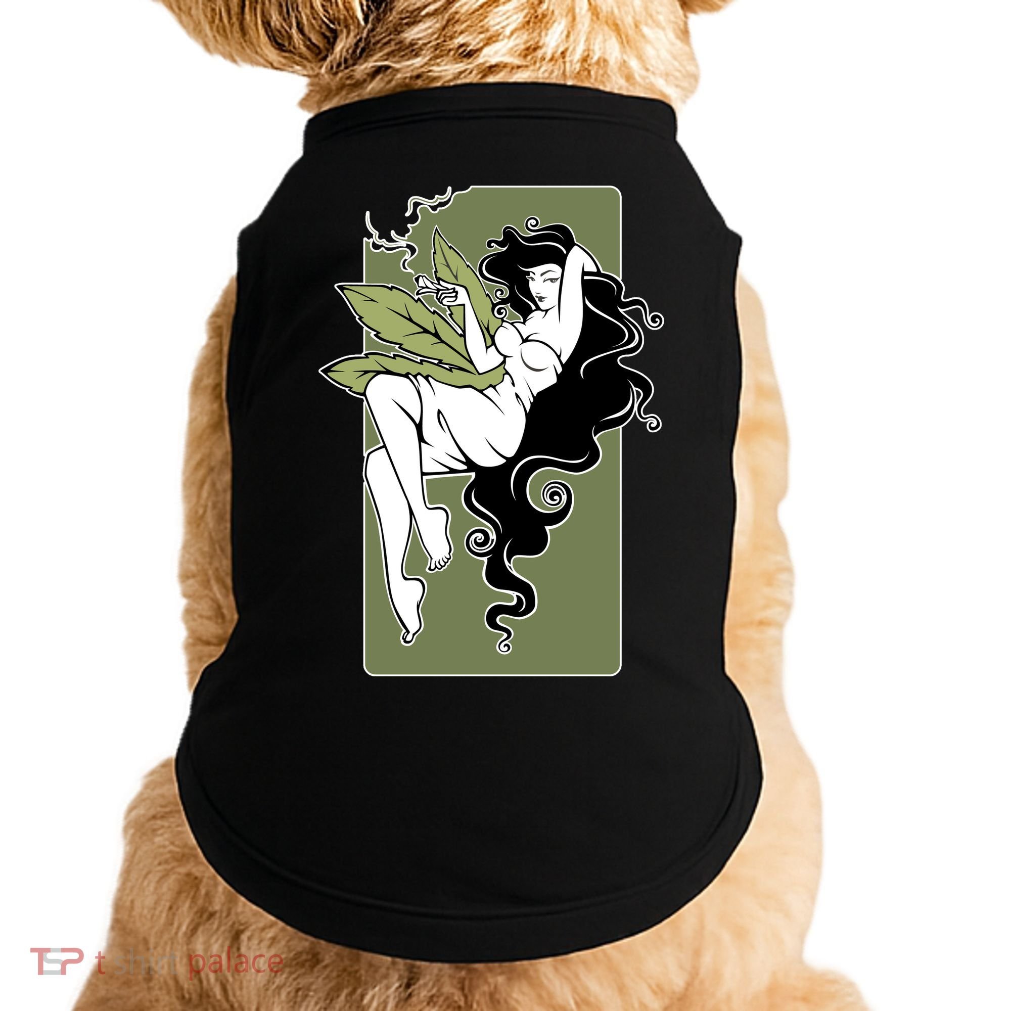 Sexy Lady Smoking Cannabis Dress Doggie Tank